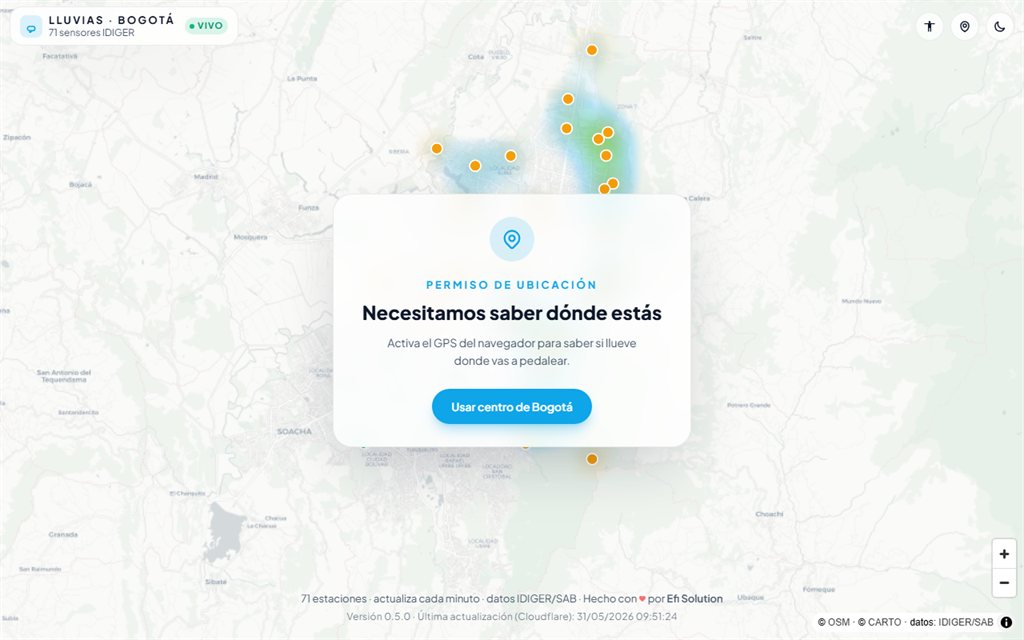 Vista del proyecto Mapa de Lluvias